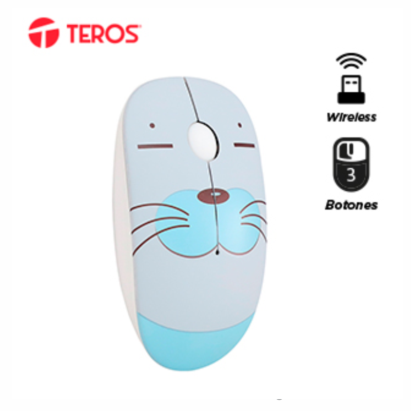 MOUSE STD WIRELESS TE1214S WH TEROS