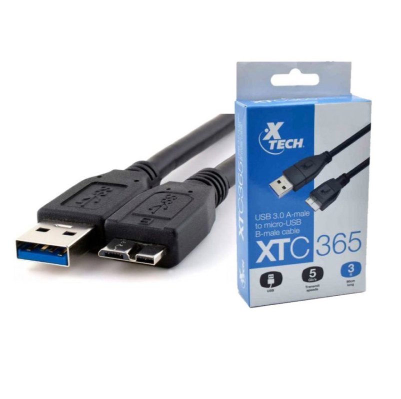 XTECH CABLE MICRO USB 3.0 3FEET FOR HD XTC365