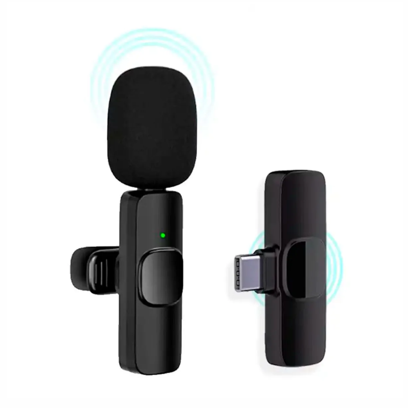 MICRÓFONO LAVALIER INALÁMBRICO PORTÁTIL PARA IPHONE, ANDROID, TRANSMISIÓN EN VIVO, VIDEOJUEGOS, TELÉFONO