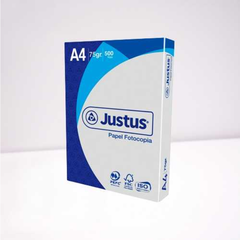PAPEL FOTOCOPIA 75GR A4 PQTE X 500 JUSTUS 