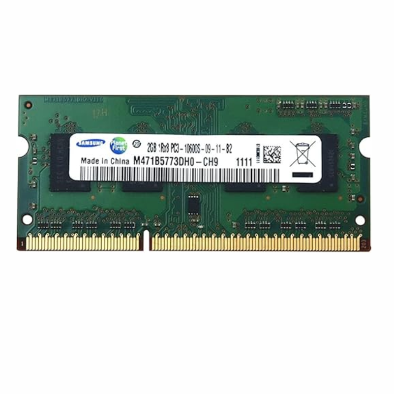 SAMSUNG M471B5773DH0-CH9 2 GB, DDR3, 1333 MHZ, PC3 – 10600, PINES, CL9, SINGLE RANK NO ECC, SIN BÚFER, SODIMM MEMORIA