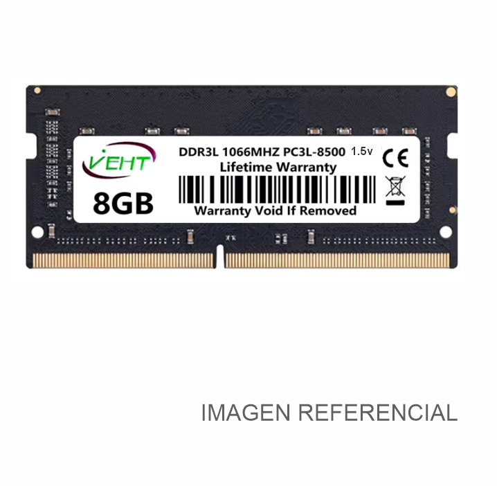 MEMORIA RAM DDR3 8GB / 1066MHZ PC3-8500 1.5V SODIM VEHT 