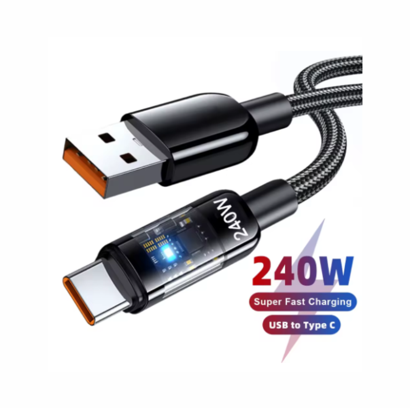 CABLE USB A TIPO C DE 240W, CABLES DE CARGA RÁPIDA USB TIPO C PARA MACBOOK AIR, IPAD, PORTÁTIL, IPHONE 15 16, XIAOMI, IPAD, CABLE DE DATOS 1.5MT