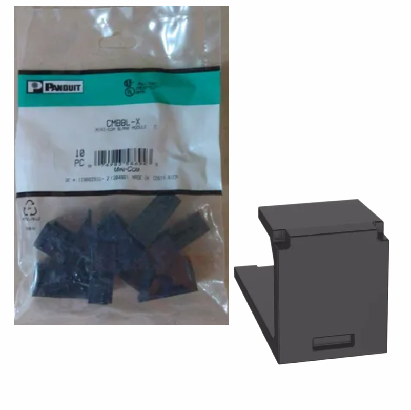 TAPA CIEGA PARA FACEPLATE - PANDUIT NEGRO BOLSA X 10 UNID