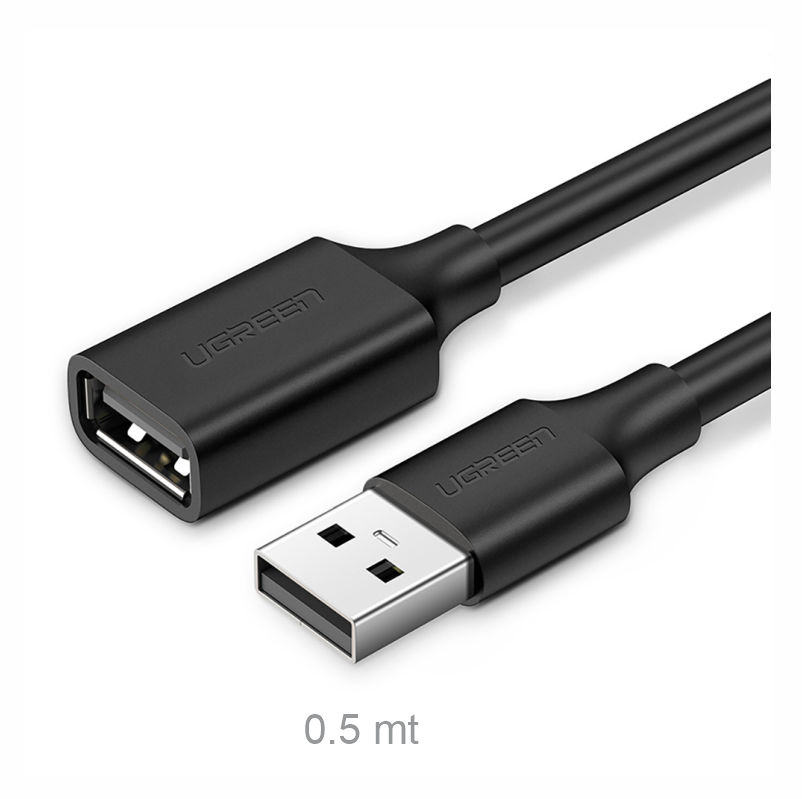 EXTENSION USB MACHO A USB HEMBRA 0.50 CM LONGITUD