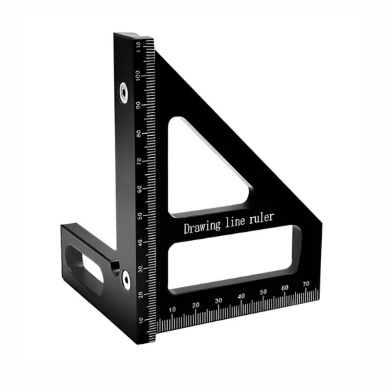 ESCUADRA 45/90 GRADOS ALUMINIO CARPINTERÍA - MULTIÁNGULOS - COLOR NEGRO