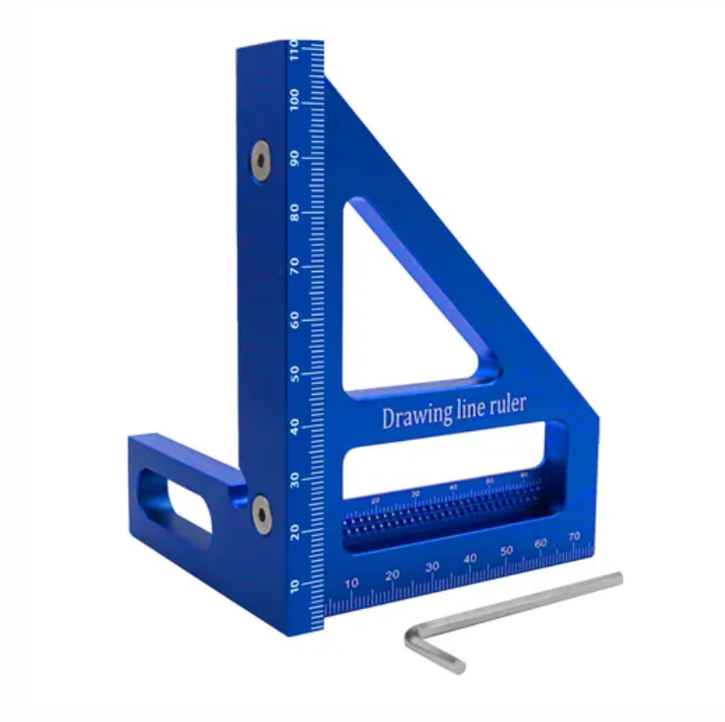 ESCUADRA 3D 45 /90 GRADOS 110MM CARPINTERO MULTIUSO COLOR AZUL