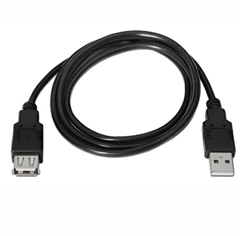 CABLE EXTENSOR USB MACHO-HEMBRA 1.8 METROS NEGRO