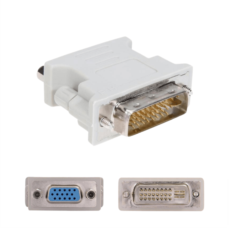 ADAPTADOR CONVERTIDOR DVI MACHO 24 5 A VGA  HEMBRA